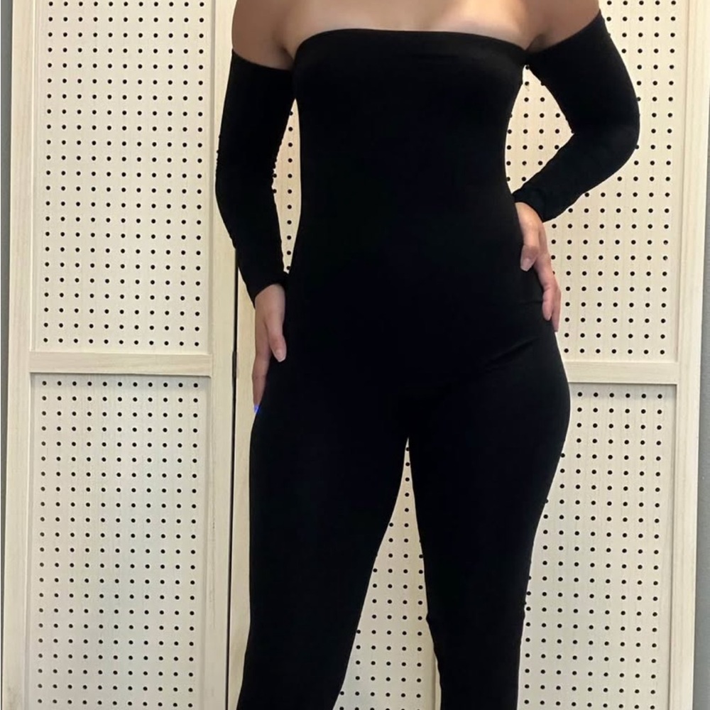 Fashion Nova Black Sleek Jumpsuit